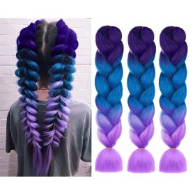 Braids Extensions, Synthetic Hair for Braiding, 24 Inch Hair Strands for Braiding Hair (Color: Q1)