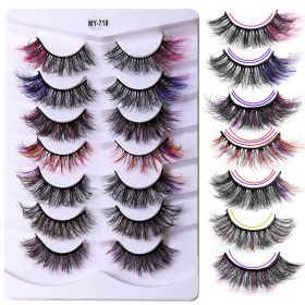 7 Pairs Color High Imitation Mink Hair False Eyelashes (Series: 2)