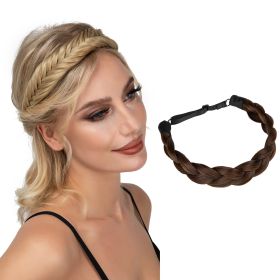 Bohemian Braided Headband, Oversized Classic Wide Braids (Color: Color#7)