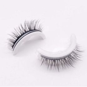 Reusable Self-Adhesive Eyelashes Natural Multiple reversible glue-free self-adhesive pairs of false eyelashes Dropshipping (Color: natural)